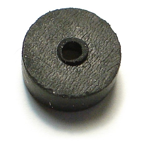 Midwest Fastener 1/2" x 1/4" H Recessed Black Rubber Bumpers 10PK 31761